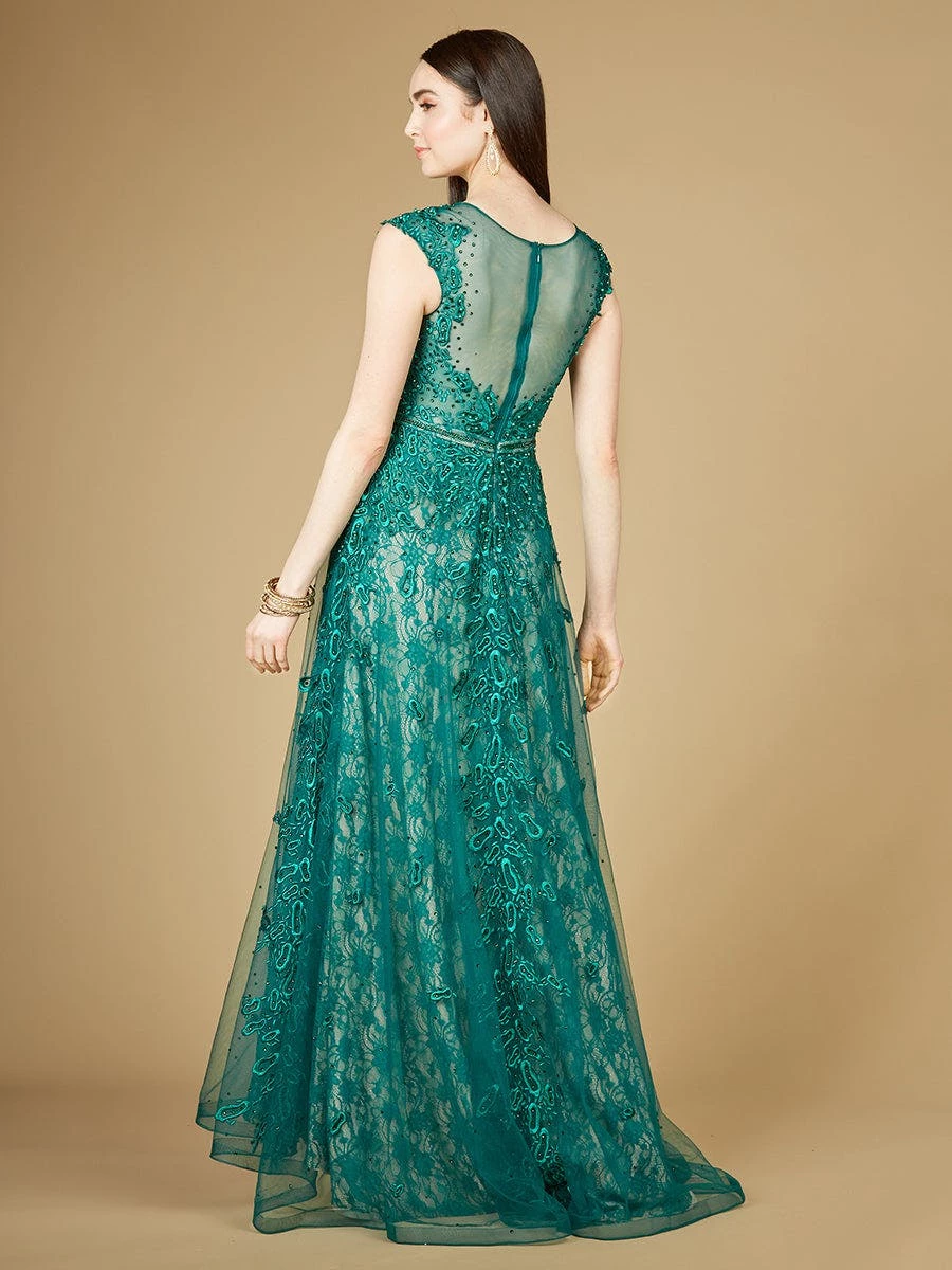 Lara Inspired Lace Gown With Cap Sleeves - Image 3
