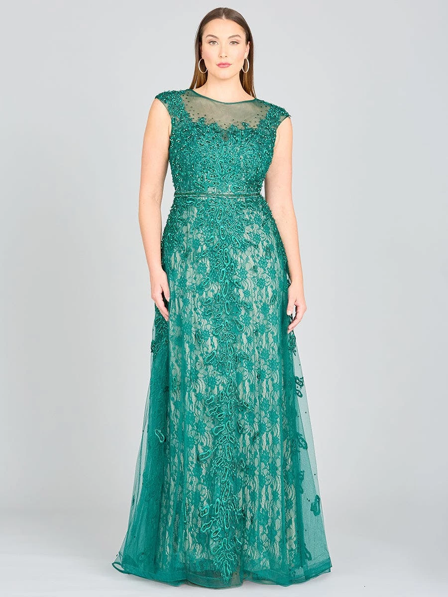 Lara Inspired Lace Gown With Cap Sleeves - Image 5