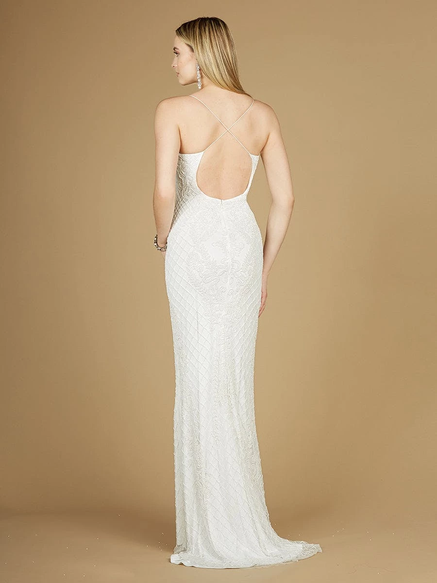 Lara Scoop Neck, Open Back Beaded Bridal Gown - Image 2