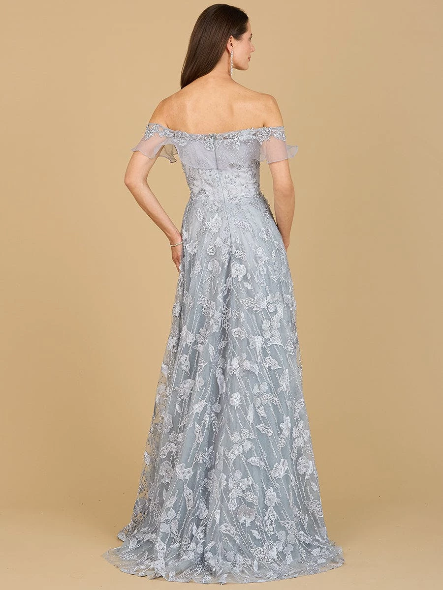 Lara Flutter Off Shoulder Lace Gown - Image 2
