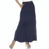 White Mark Tiered Maxi Skirt