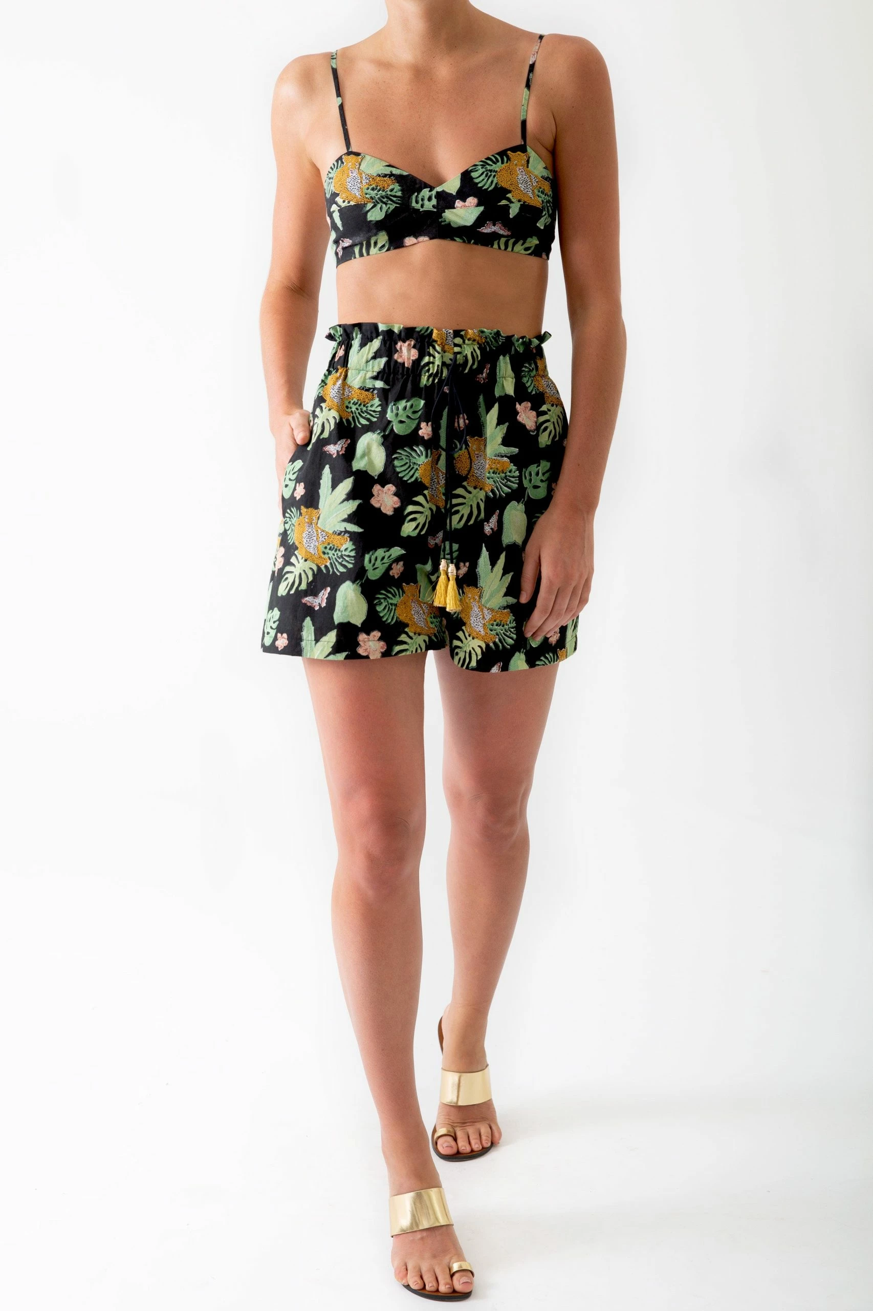Miguelina Block-Printed Jungle Bralette - Image 3