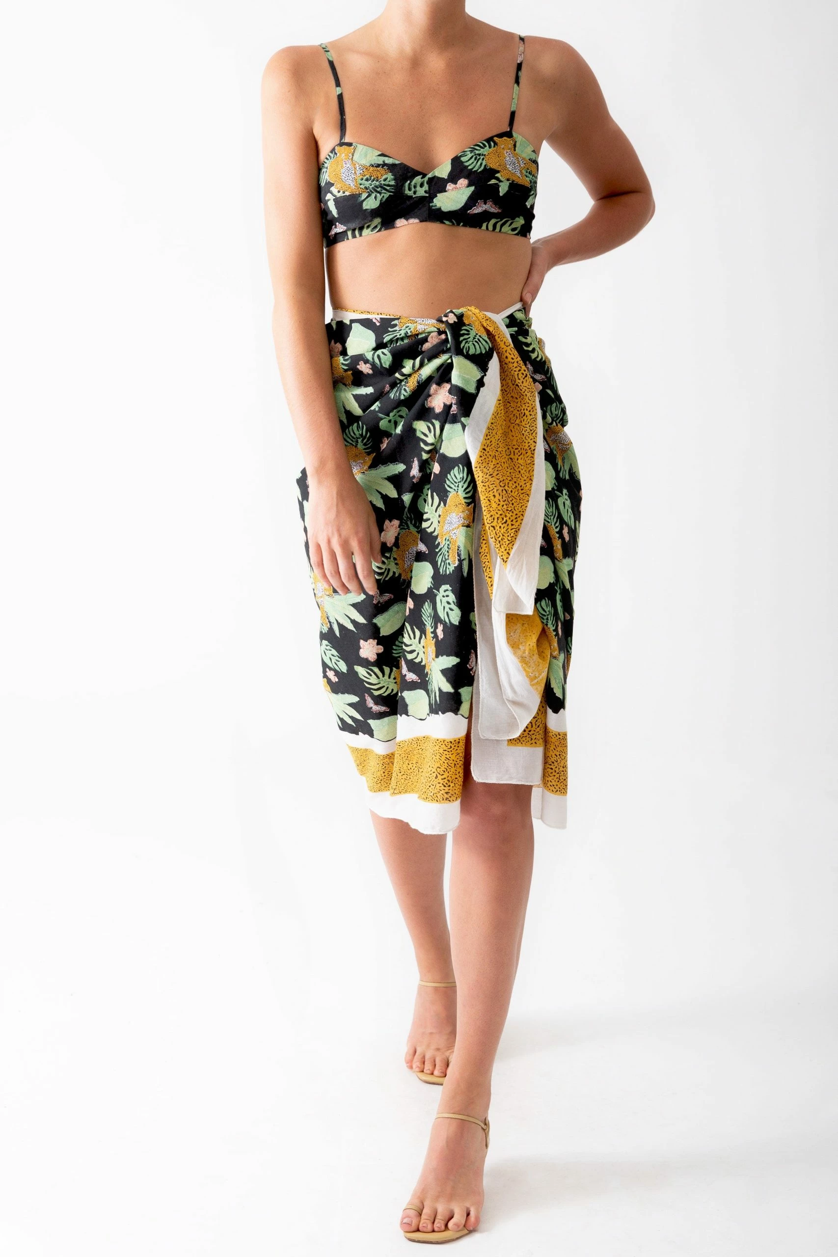 Miguelina Block-Printed Jungle Bralette - Image 2