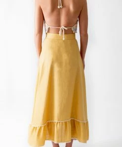 Miguelina Marika Linen Skirt