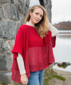 Saachi Style Eyelet Cape Poncho