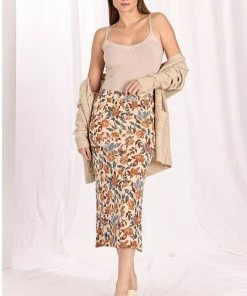 Minnie Rose Cotton Print Skirt