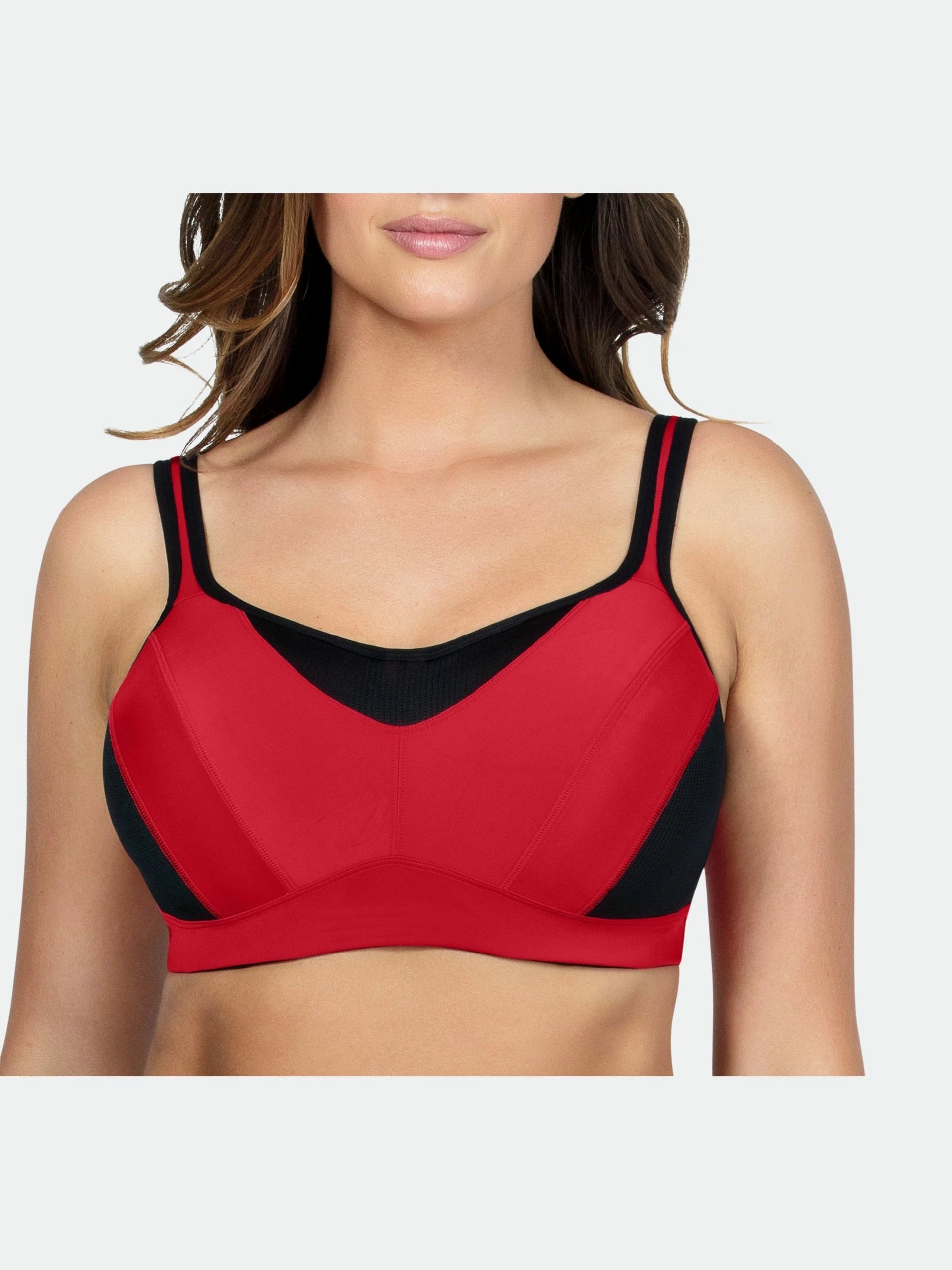 Parfait Dynamic Padded Performance Sports Bra - Racing Red - Image 2