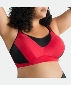 Parfait Dynamic Padded Performance Sports Bra - Racing Red