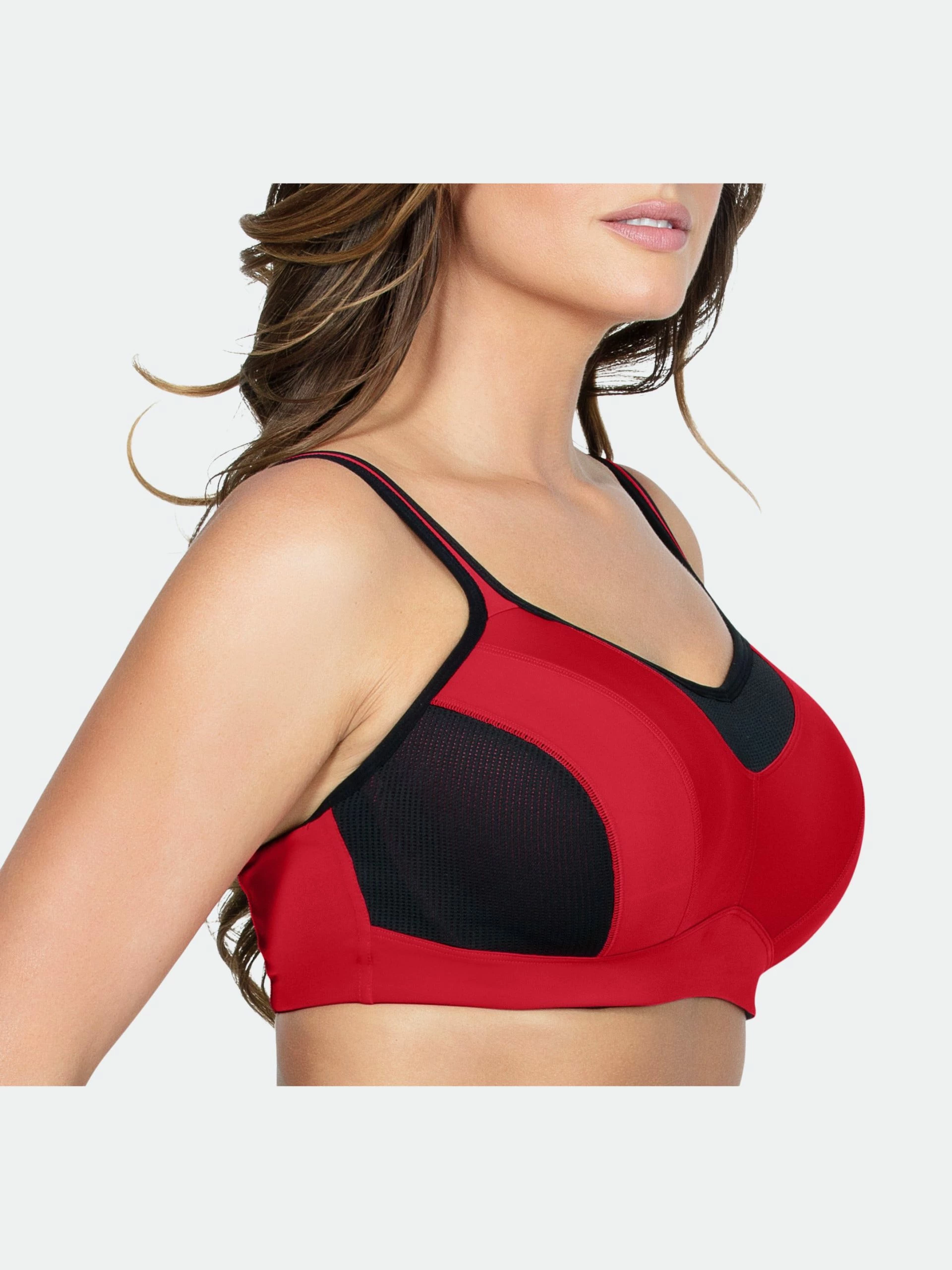 Parfait Dynamic Padded Performance Sports Bra - Racing Red - Image 3