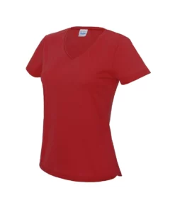 AWDis Cool V Neck Girlie Cool Short Sleeve T-Shirt (Fire Red)