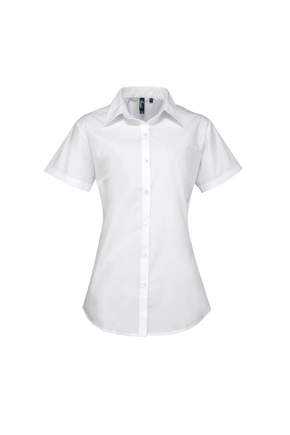 Premier® Premier Womens/Ladies Supreme Heavy Poplin Short Sleeve Work Shirt (White)