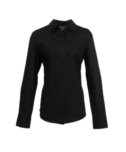 Premier® Premier Womens/Ladies Signature Oxford Long Sleeve Work Shirt (Black)