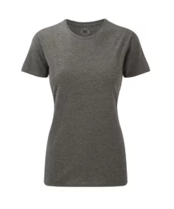 Russell Womens Slim Fit Longer Length Short Sleeve T-Shirt (Gray Marl)