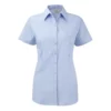 Russell Womens/ladies Herringbone Short Sleeve Work Shirt (Light Blue)