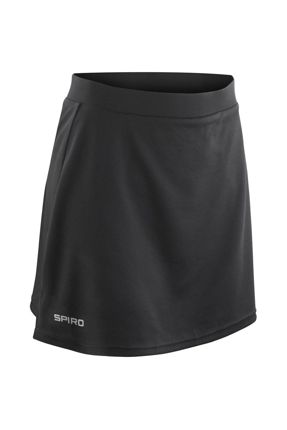 SPIRO Ladies Windproof Quick Dry Sports Skort - Black - Image 2