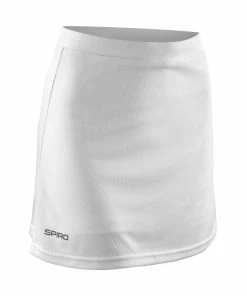SPIRO Ladies Windproof Quick Dry Sports Skort - White