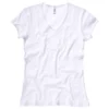 Bella + Canvas Ella + Canvas Womens/Ladies Baby Rib Short Sleeve V-Neck T-Shirt (White)