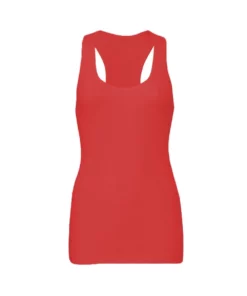 Bella + Canvas Womens/Ladies Racerback Longer Length Tank Vest Top - Red