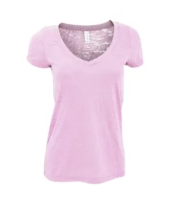 Bella + Canvas Womens/Ladies Burnout V-Neck Short Sleeve T-Shirt