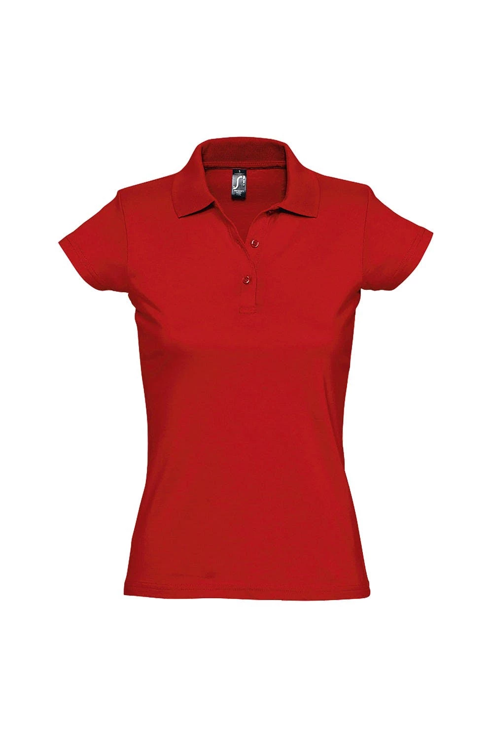SOLS Womens/Ladies Prescott Short Sleeve Jersey Polo Shirt (Red)