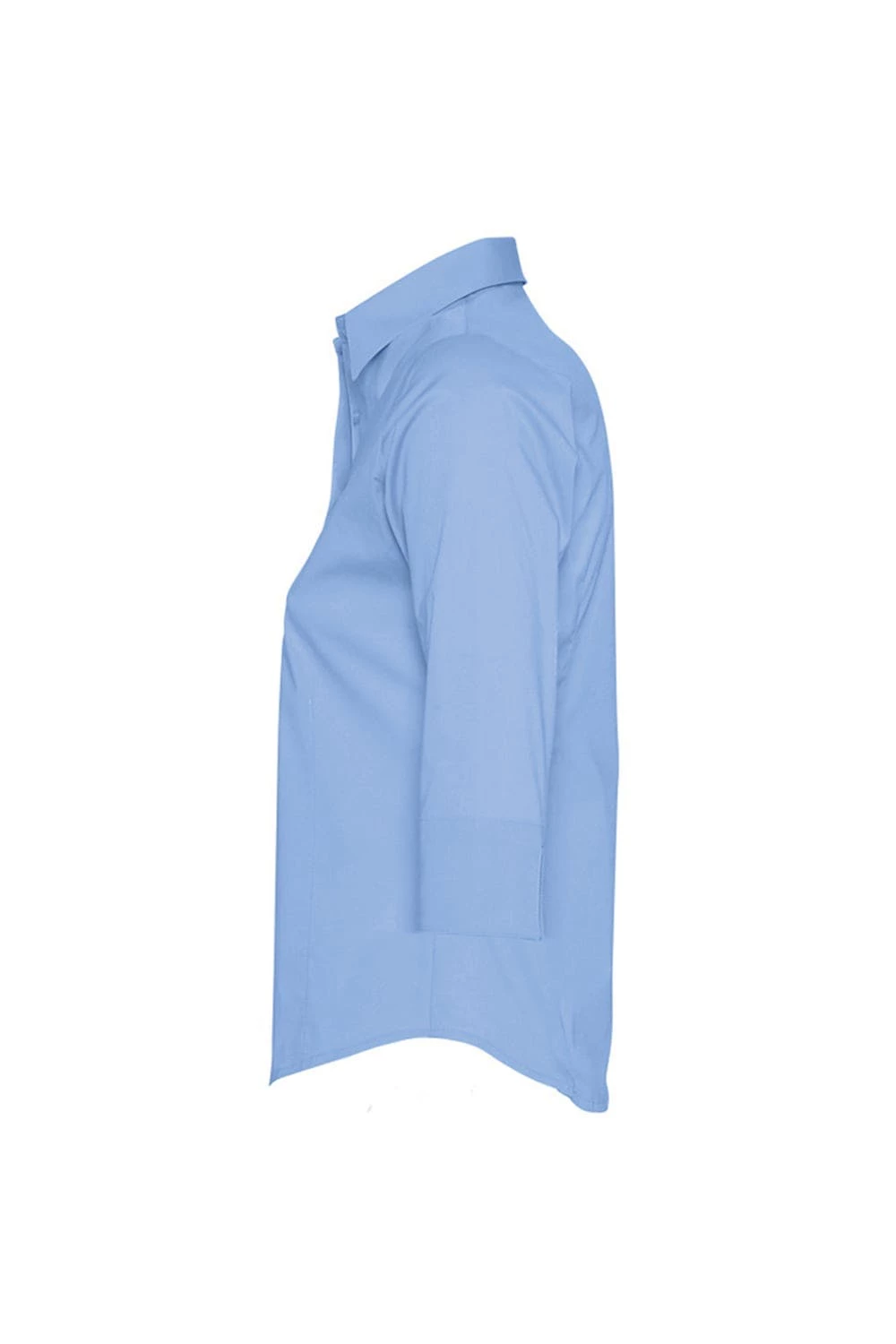 SOLS Womens/Ladies Effect 3/4 Sleeve Fitted Work Shirt (Bright Sky) - Image 3