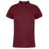 Asquith & Fox Womens/Ladies Plain Short Sleeve Polo Shirt (Burgundy)
