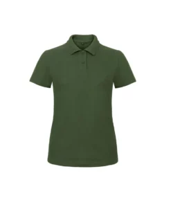B&C B&C Womens/Ladies ID.001 Plain Short Sleeve Polo Shirt (Bottle Green)