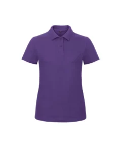 B&C B&C Womens/Ladies ID.001 Plain Short Sleeve Polo Shirt (Purple)