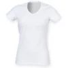 SKINNI FIT Womens/Ladies Feel Good Stretch V-Neck Short Sleeve T-Shirt (White)