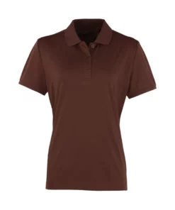 Premier® Premier Womens/Ladies Coolchecker Short Sleeve Pique Polo T-Shirt (Brown)