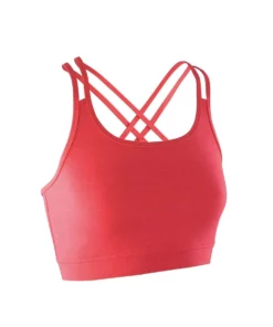 Spiro Womens/Ladies Fitness Sleeveless Crop Top (Hot Coral)