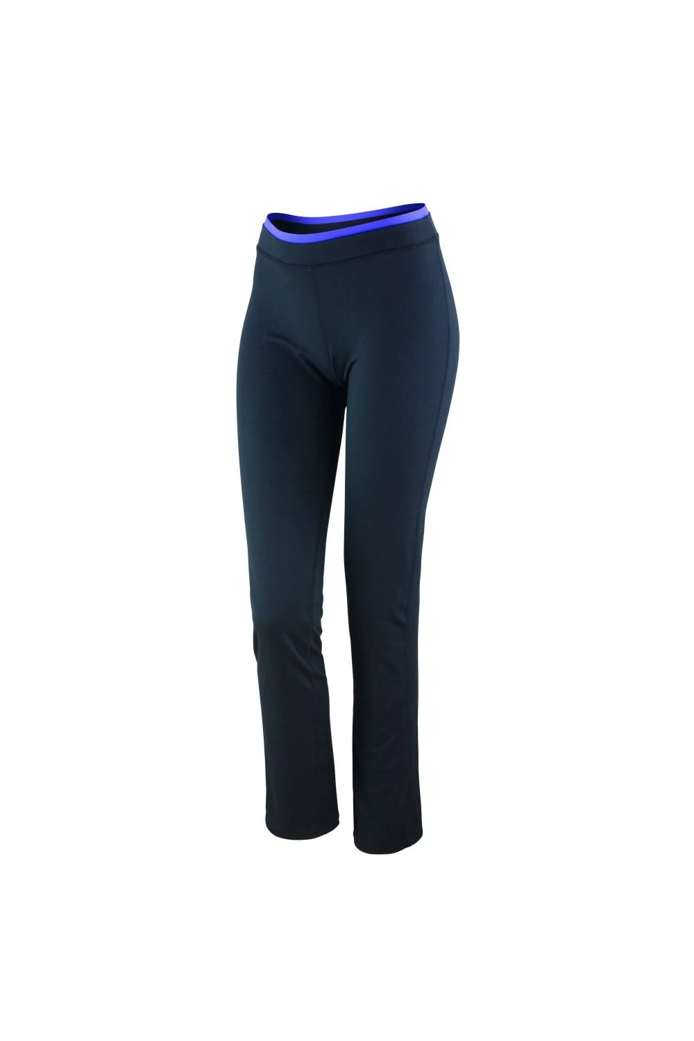 Spiro Womens/Ladies Fitness Trousers/Bottoms/Pants (Black / Lavender)