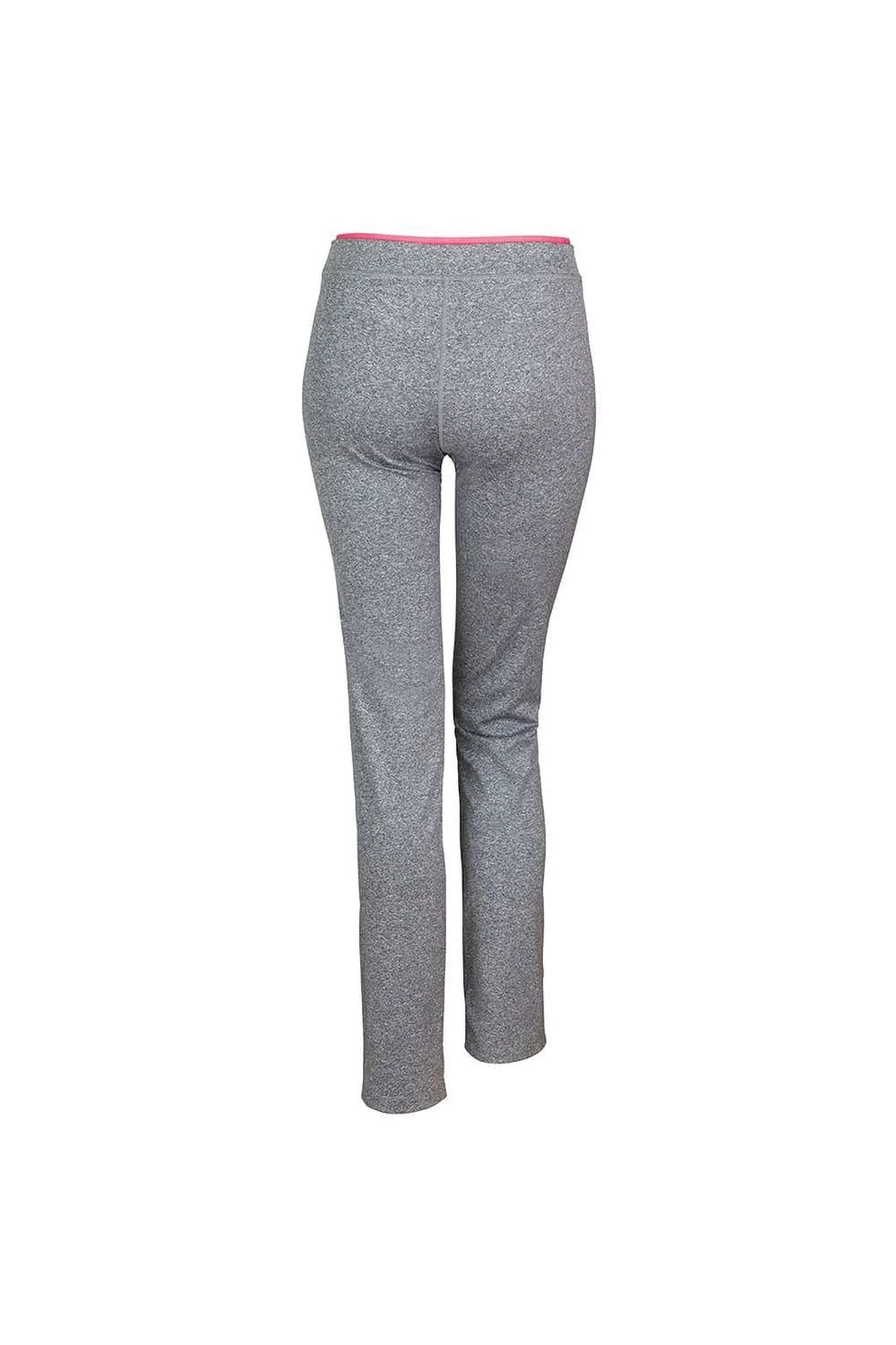 Spiro Womens/Ladies Fitness Trousers/Bottoms/Pants (Sport Gray Marl / Hot Coral) - Image 2