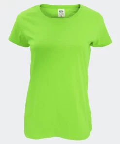 FRUIT OF THE LOOM Of The Loom Womens/Ladies Short Sleeve Lady-Fit Original T-Shirt - Lime