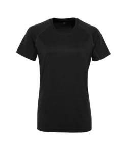 TriDri Tri Dri Womens/Ladies Panelled Crew Neck T-Shirt (Black)