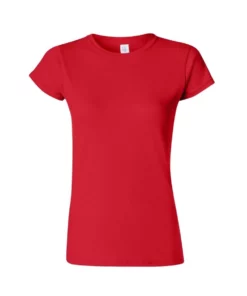 Gildan Ladies Soft Style Short Sleeve T-Shirt (Red)