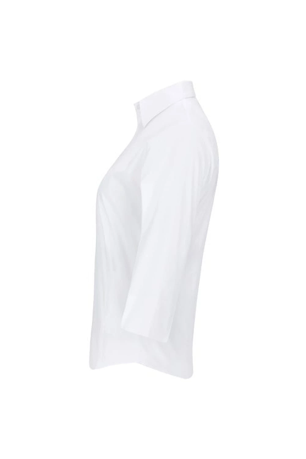 Russell Collection Ladies/Womens 3/4 Sleeve Easy Care Fitted Shirt (White) - Image 3
