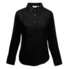 Of The Loom Fruit Of The Loom Ladies Lady-Fit Long Sleeve Oxford Shirt (Black)