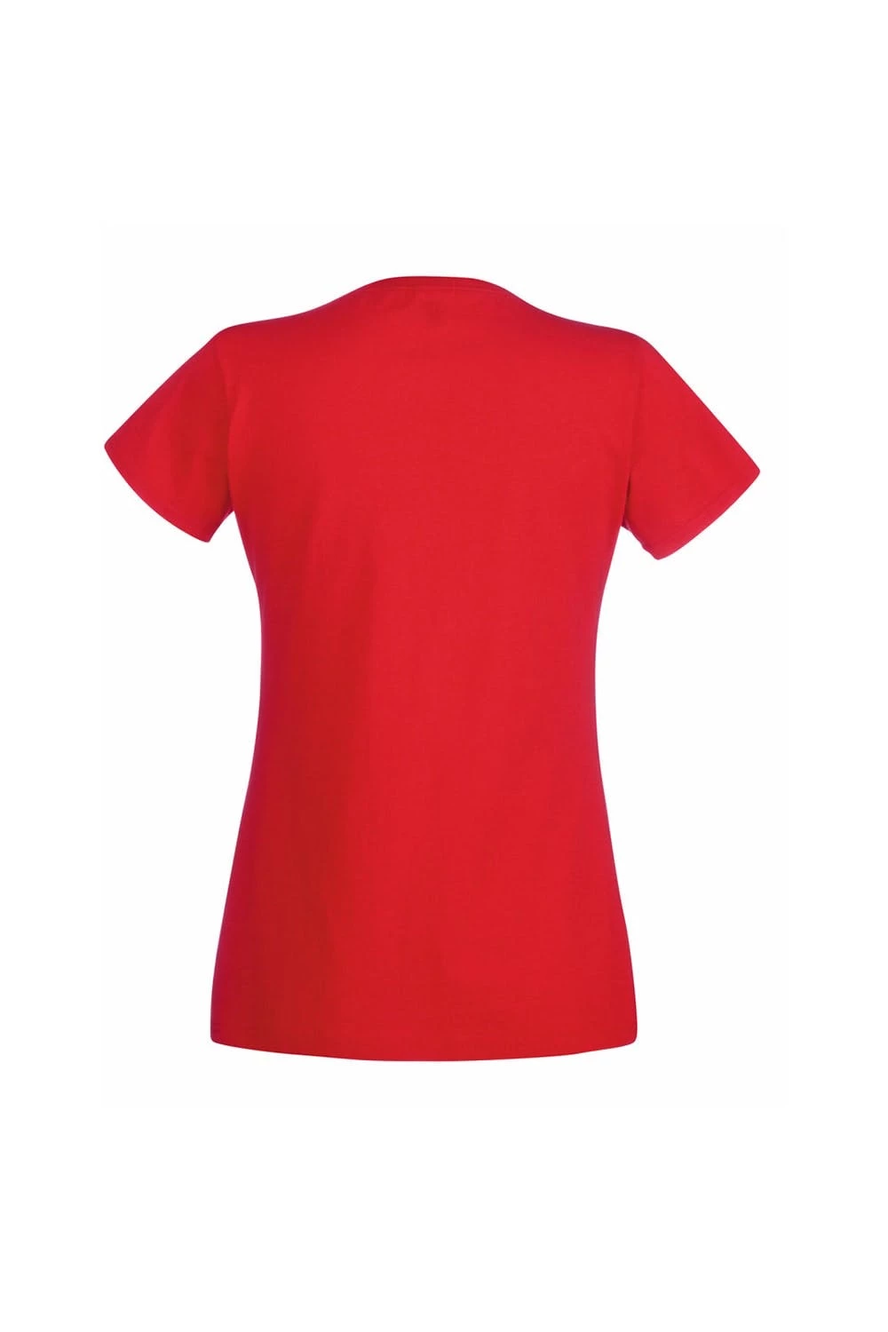Of The Loom Fruit Of The Loom Ladies Lady-Fit Valueweight V-Neck Short Sleeve T-Shirt (Red) - Image 2