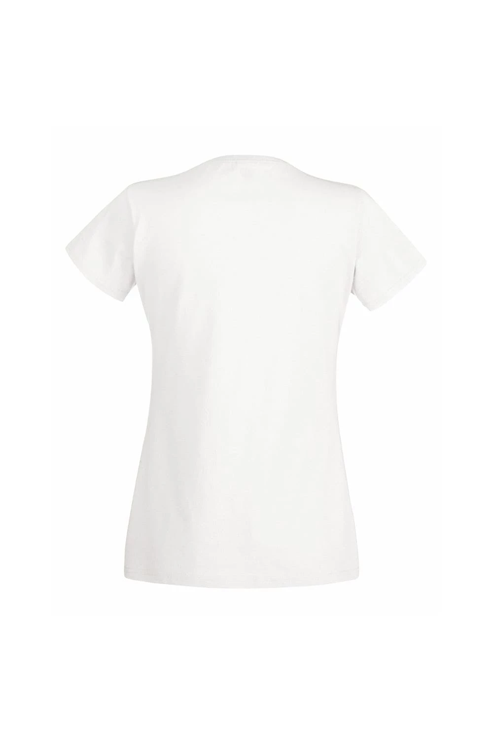 Of The Loom Fruit Of The Loom Ladies Lady-Fit Valueweight V-Neck Short Sleeve T-Shirt (White) - Image 2