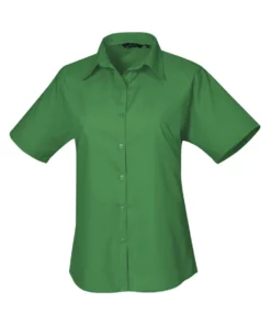 Premier® Premier Short Sleeve Poplin Blouse/Plain Work Shirt (Emerald)