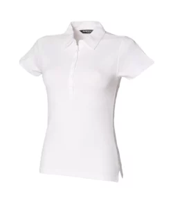 SKINNI FIT Ladies/Womens Stretch Polo Shirt (White)