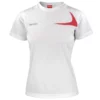 Spiro Womens/Ladies Sports Dash Performance Training T-Shirt (White/Red)