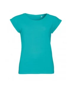 SOLS Womens/Ladies Melba Plain Short Sleeve T-Shirt (Caribbean Blue)