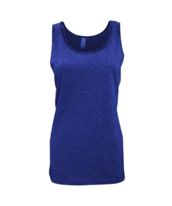 Bella + Canvas Anvas Womens/Ladies Jersey Sleeveless Tank Top (Heather Navy Blue)