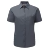 Russell Collection Ladies/Womens Short Sleeve Poly-Cotton Easy Care Poplin Shirt (Convoy Gray)