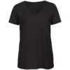 B&C B&C Womens/Ladies Favourite Organic Cotton V-Neck T-Shirt (Black)