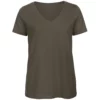 B&C B&C Womens/Ladies Favourite Organic Cotton V-Neck T-Shirt (Khaki)