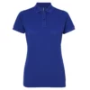 Asquith & Fox Womens/Ladies Short Sleeve Performance Blend Polo Shirt (Royal)
