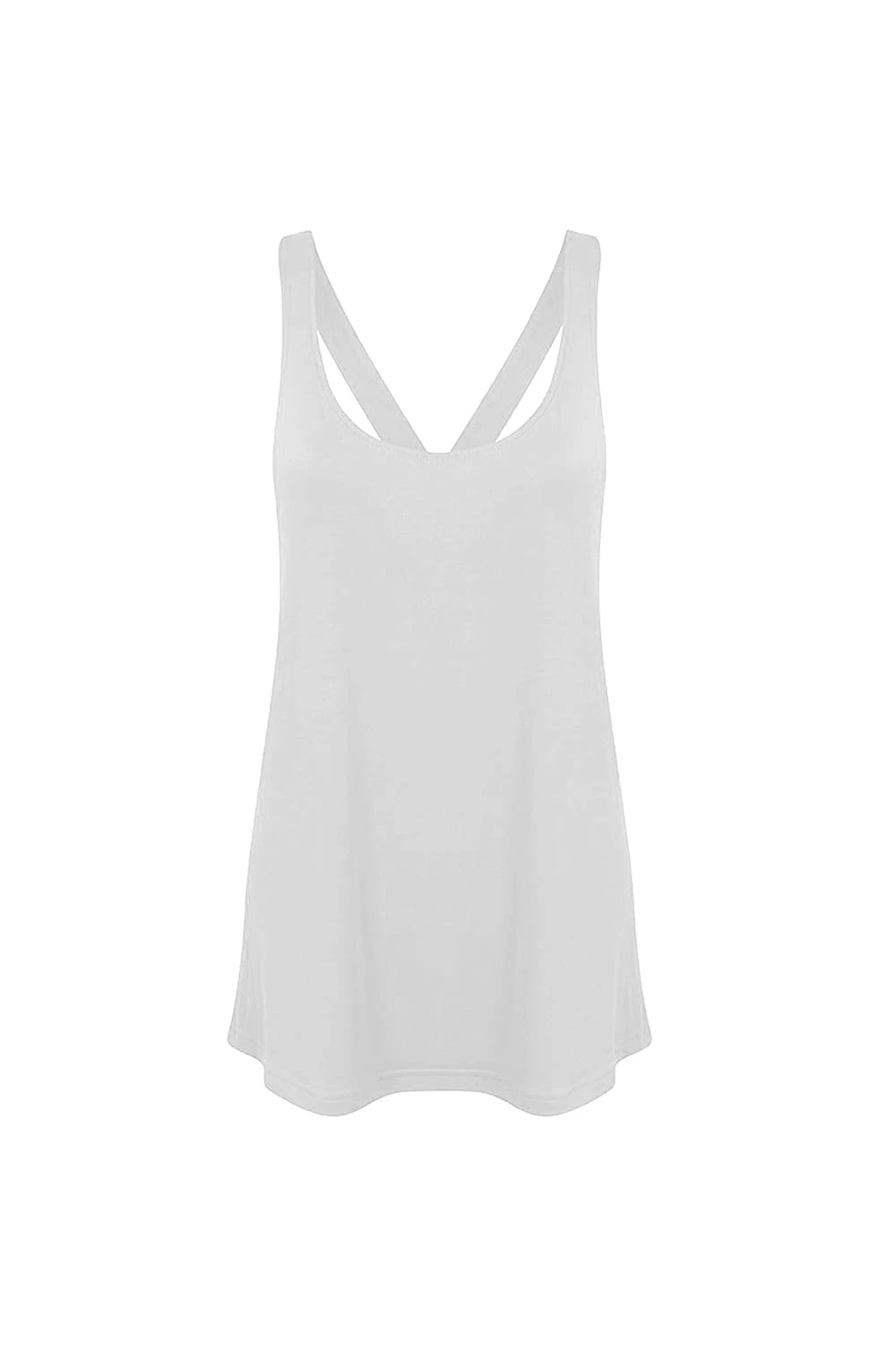 SKINNI FIT Womens/Ladies Fashion Workout Tank Top (White) - Image 2